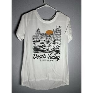 Death Valley T Shirt Women’s Graphic Print Size Large California White/Black